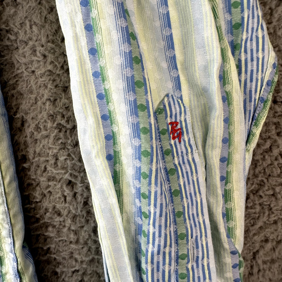 Robert Graham‎ Shirt Men's Medium Multicolored Button Up Flip Cuff 100% Cotton - Picture 4 of 15